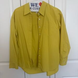 Aritzia Wilfred Free Women’s Oxford Shirt mustard yellow/ chartreuse